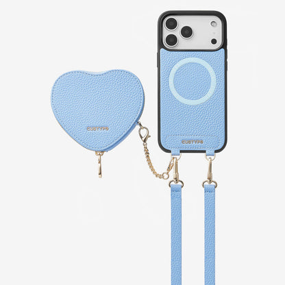 Heart Design Kit Sling Phone Case with Magnetic & Heart Pouch