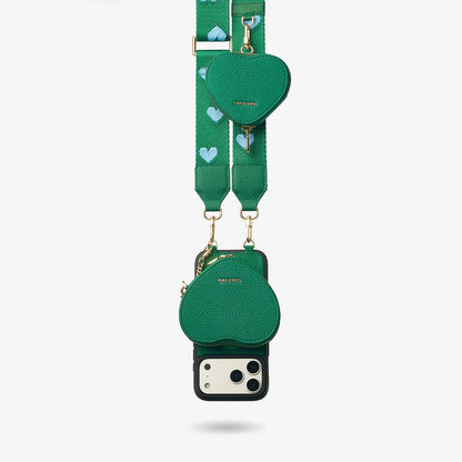 Crossbody Wallet Phone Case Round Pouch Set