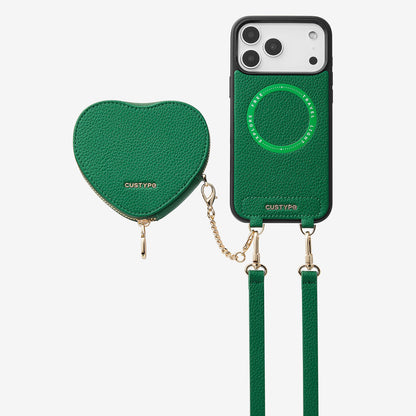 Heart Design Kit Sling Phone Case with Magnetic & Heart Pouch