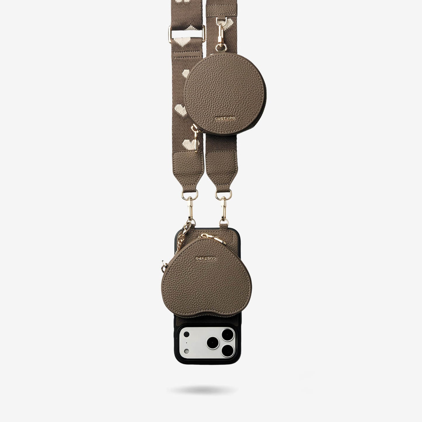 Crossbody Wallet Phone Case Round Pouch Set