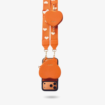 Heart Design Kit Sling Phone Case with Magnetic & Heart Pouch