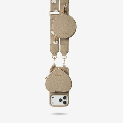 Crossbody Wallet Phone Case Round Pouch Set