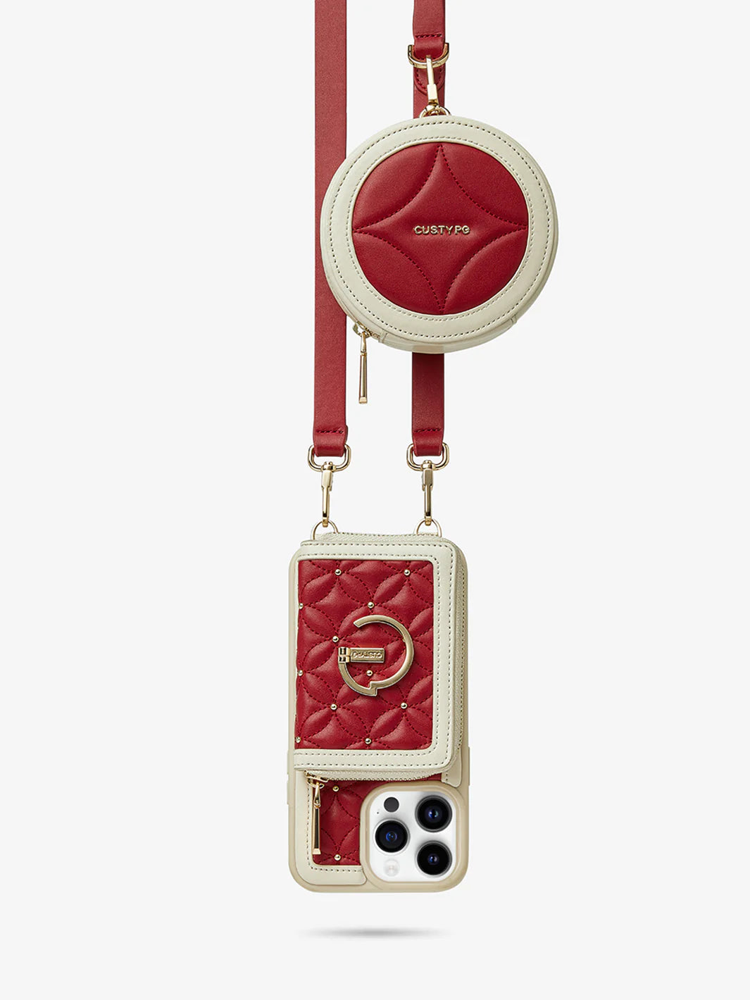 Crossbody Wallet Phone Case Round Pouch Set